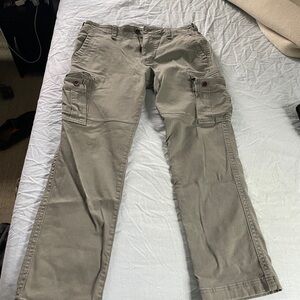 Hollister Men's Cargo Pants in Tan